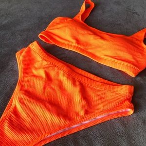 Vibrant Orange High Waisted Bikini